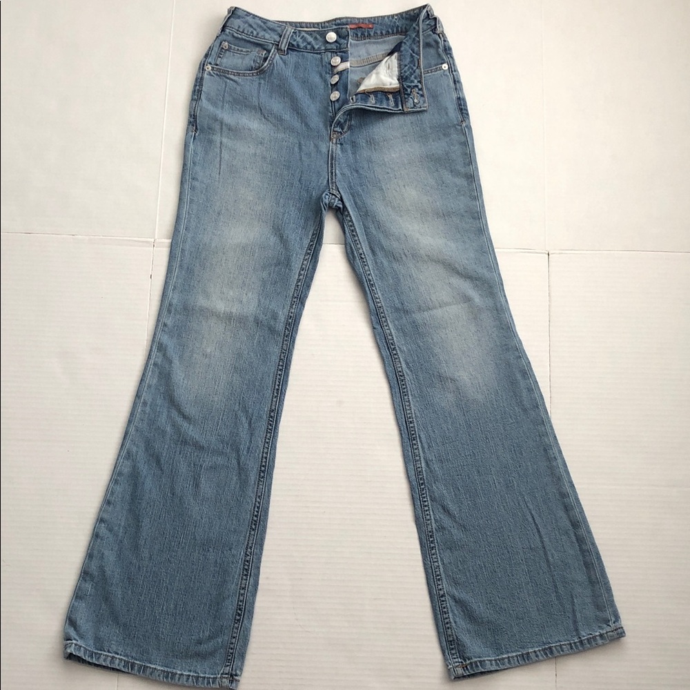 Anthropologie Pilcro High-rise Bootcut Button Fly Light Wash Jeans Size 28
